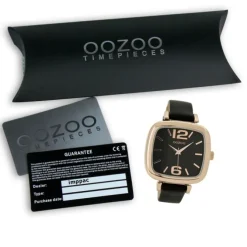 Oozoo Damen Armbanduhr Timepieces Analog Leder schwarz UOC9184A