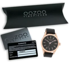 Oozoo Damen Armbanduhr Timepieces Analog Leder schwarz UOC9474A