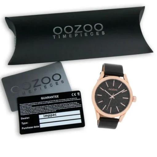 Oozoo Damen Armbanduhr Timepieces Analog Leder schwarz UOC9474A