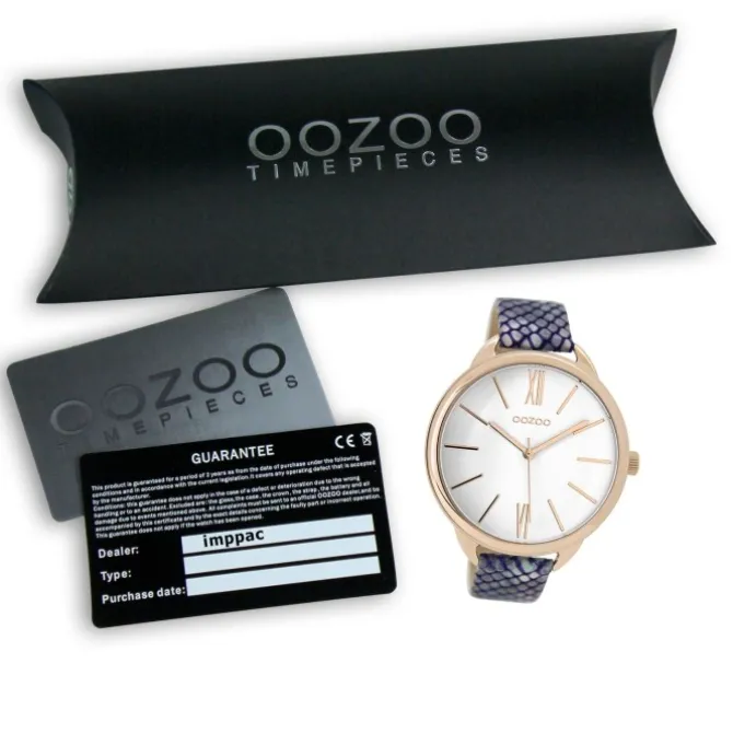 Oozoo Damen Armbanduhr Timepieces Analog Leder blau UOC9512A