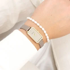 Oozoo Damen Armbanduhr Timepieces Analog Lederband taupe braun UOC11531