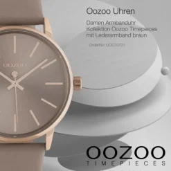 Oozoo Damen Armbanduhr Timepieces C10721 Analog Leder braun UOC10721