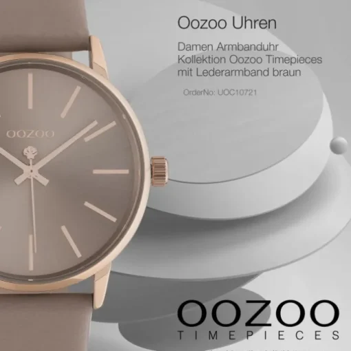 Oozoo Damen Armbanduhr Timepieces C10721 Analog Leder braun UOC10721