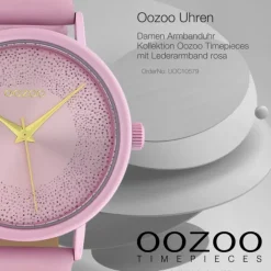 Oozoo Damen Armbanduhr Timepieces C10579 Analog Leder rosa UOC10579