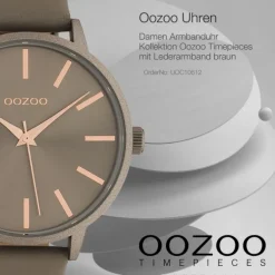 Oozoo Damen Armbanduhr Timepieces C10612 Analog Leder braun taupe UOC10612