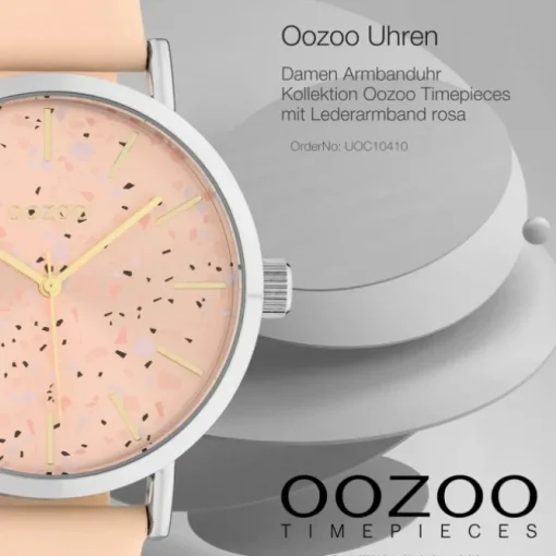 Oozoo Damen Armbanduhr Timepieces Analog Leder rosa UOC10410