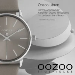 Oozoo Damen Armbanduhr Timepieces C10722 Analog Leder braun UOC10722