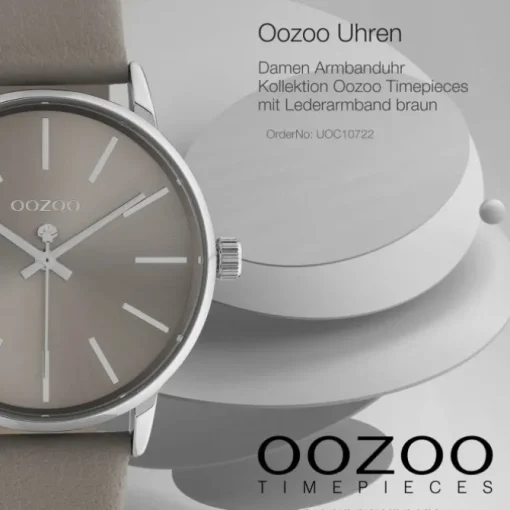 Oozoo Damen Armbanduhr Timepieces C10722 Analog Leder braun UOC10722