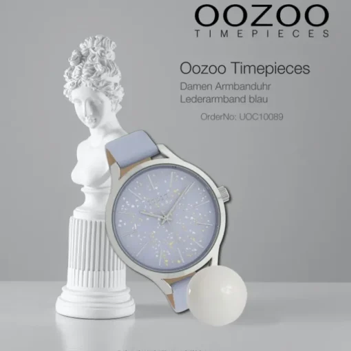 Oozoo Damen Armbanduhr Timepieces C10089 Analog Leder blau UOC10089