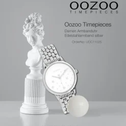 Oozoo Damen Armbanduhr Timepieces C11025 Analog Edelstahl silber UOC11025
