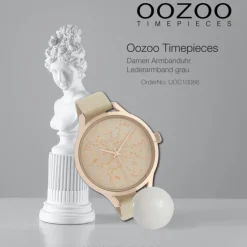 Oozoo Damen Armbanduhr Timepieces C10086 Analog Leder beige UOC10086