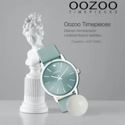 Oozoo Damen Armbanduhr Timepieces C10985 Analog Leder seeblau UOC10985