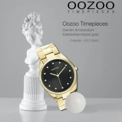Oozoo Damen Armbanduhr Timepieces C10965 Analog Edelstahl gold UOC10965