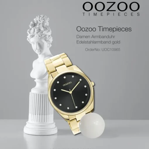 Oozoo Damen Armbanduhr Timepieces C10965 Analog Edelstahl gold UOC10965