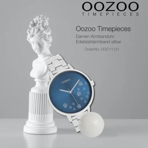 Oozoo Damen Armbanduhr Timepieces Analog Edelstahl silber UOC11121