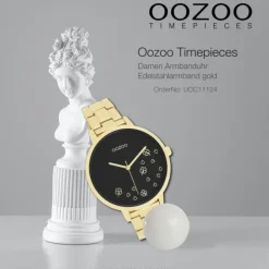 Oozoo Damen Armbanduhr Timepieces Analog Edelstahl gold UOC11124