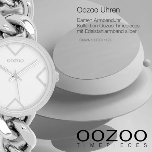 Oozoo Damen Armbanduhr Timepieces Analog Edelstahl silber UOC11125