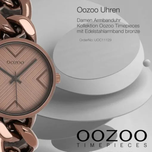 Oozoo Damen Armbanduhr Timepieces Analog Edelstahl bronze UOC11129
