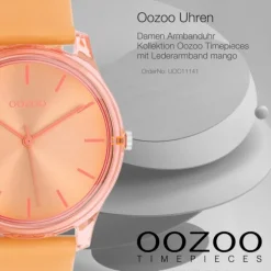 Oozoo Damen Armbanduhr Timepieces Analog Leder mango UOC11141