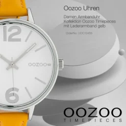 Oozoo Damen Armbanduhr Timepieces Analog Leder gelb UOC10455
