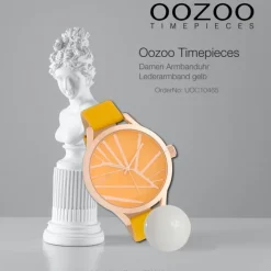 Oozoo Damen Armbanduhr Timepieces Analog Leder gelb UOC10465