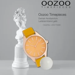 Oozoo Damen Armbanduhr Timepieces Analog Leder gelb UOC10466