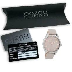 Oozoo Damen Armbanduhr Timepieces Analog Leder grau UOC9685A