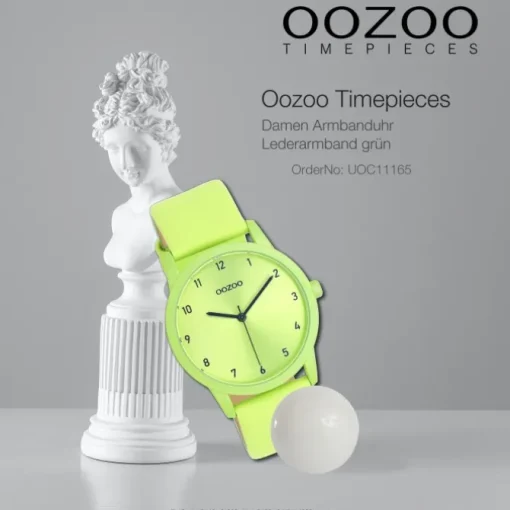 Oozoo Damen Armbanduhr Timepieces Analog Leder grün UOC11165