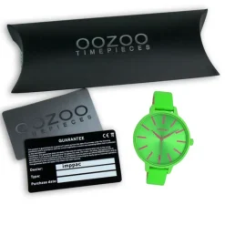Oozoo Damen Armbanduhr Timepieces Analog Leder grün UOC11183
