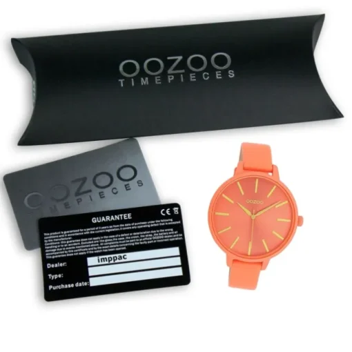 Oozoo Damen Armbanduhr Timepieces Analog Leder orange UOC11185