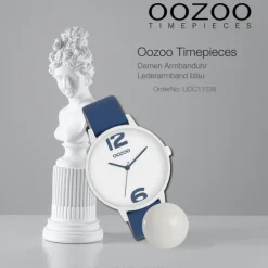 Oozoo Damen Armbanduhr Timepieces Analog Leder blau UOC11238
