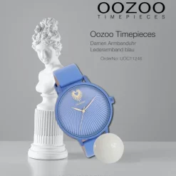 Oozoo Damen Armbanduhr Timepieces Analog Leder blau UOC11246
