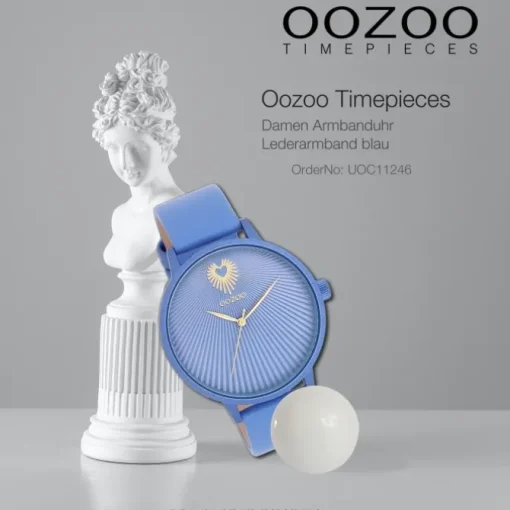Oozoo Damen Armbanduhr Timepieces Analog Leder blau UOC11246