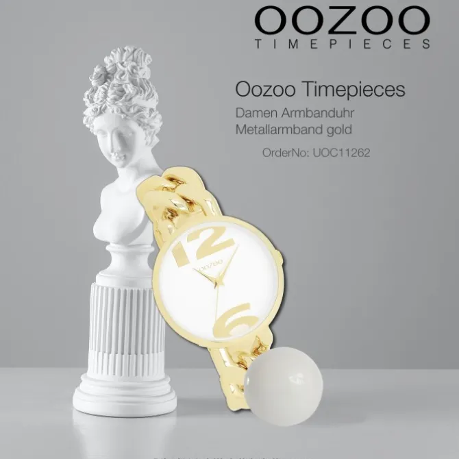 Oozoo Damen Armbanduhr Timepieces Analog Metall gold UOC11262