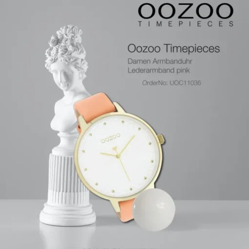 Oozoo Damen Armbanduhr Timepieces C11036 Analog Leder pink UOC11036