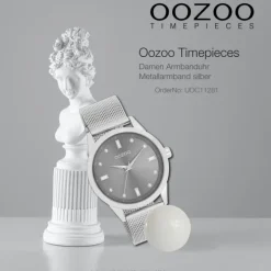 Oozoo Damen Armbanduhr Timepieces Analog Metall silber UOC11281
