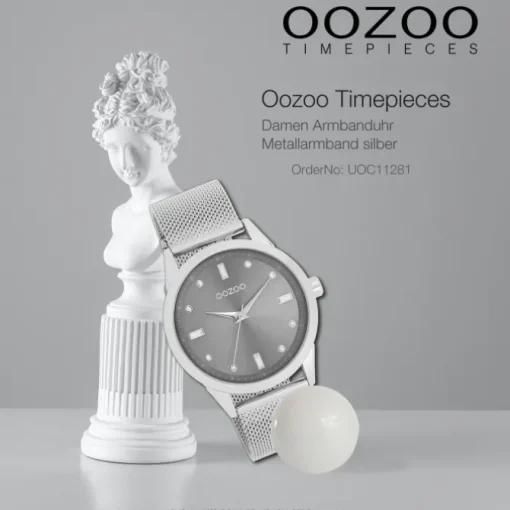 Oozoo Damen Armbanduhr Timepieces Analog Metall silber UOC11281