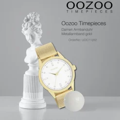 Oozoo Damen Armbanduhr Timepieces Analog Metall gold UOC11282