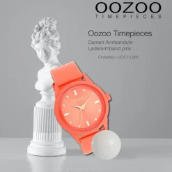 Oozoo Damen Armbanduhr Timepieces Analog Leder orange UOC11285