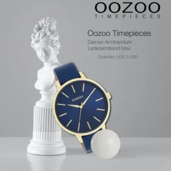 Oozoo Damen Armbanduhr Timepieces Analog Leder blau UOC11292