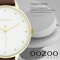 Oozoo Damen Armbanduhr Timepieces C11038 Analog Leder braun UOC11038