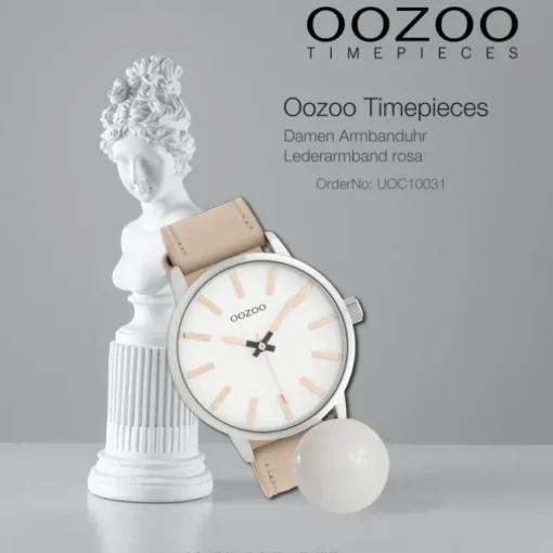 Oozoo Damen Armbanduhr Timepieces Analog Leder rosa UOC10031