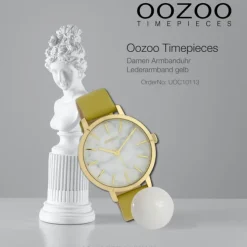 Oozoo Damen Armbanduhr Timepieces Analog Leder gelb UOC10113