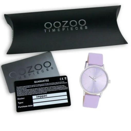 Oozoo Damen Armbanduhr Timepieces Analog Leder lila UOC11061
