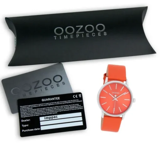 Oozoo Damen Armbanduhr Timepieces Analog Leder orange UOC11062