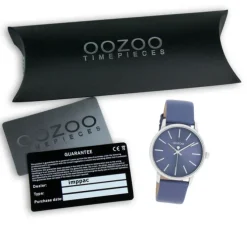 Oozoo Damen Armbanduhr Timepieces Analog Leder dunkelblau UOC11064