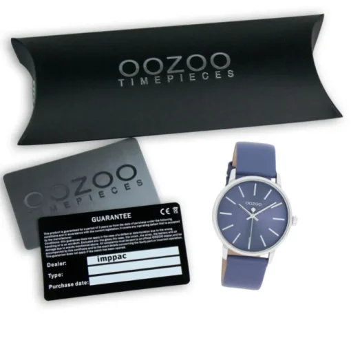 Oozoo Damen Armbanduhr Timepieces Analog Leder dunkelblau UOC11064