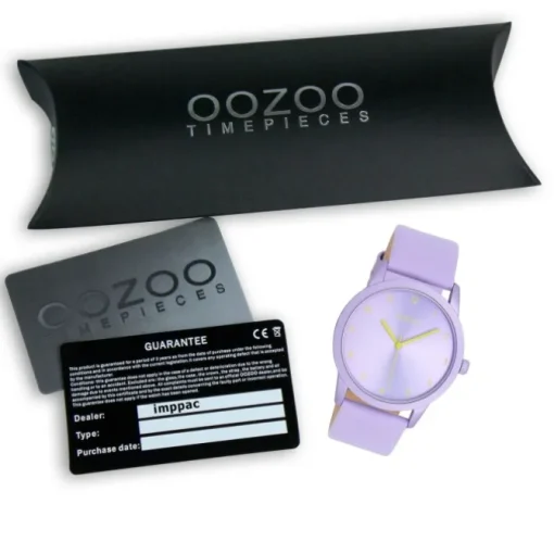Oozoo Damen Armbanduhr Timepieces Analog Leder lila UOC11055