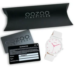 Oozoo Damen Armbanduhr Timepieces Analog Leder weiß UOC11057