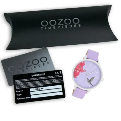 Oozoo Damen Armbanduhr Timepieces Analog Leder lila UOC11068